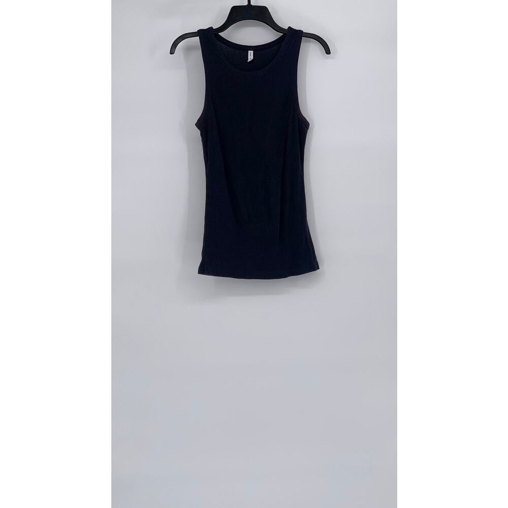 SAMSOE SAMSOE Women's Sky Captain Blue Ribbed Crewneck Alexo Tank Top SZ S